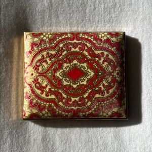 Vintage Gold & Leather Tooled Compact